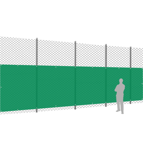 Tennisblende Klassiker | 12 x 2 Meter | unbedruckt